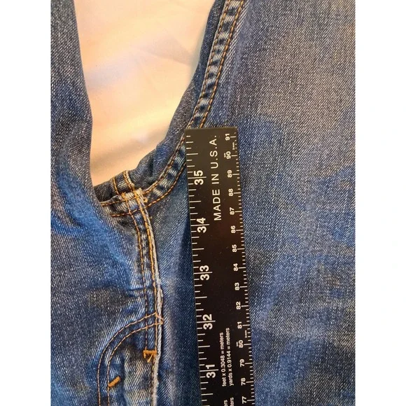 Classic Levis 505 Regular Fit Jeans Mens 32x34 Medium Wash Blue Straight Leg - Picture 4 of 7